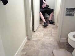 Clothes wanks - Sniffing shox and shooting a huge load on bathroom floor