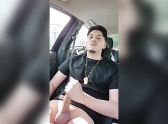 He stained his shirt with cum