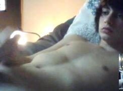 Dark-haired twink fingering & facial - BJ3