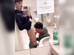uni bathroom blowjob