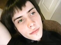 Slender Black Hair Green Eyes Guy wanks off on Adult Gay Porn - AI Enhanced