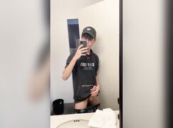cute selfie mirror wank