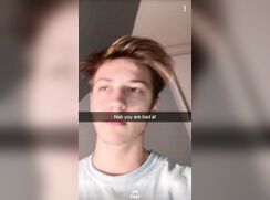 cute american blonde snapchating jo