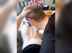 Tight Cut Ginger Cock Gets BJ