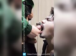 FROM THE URINAL TO THE STALL TO SUCK DICK AND SWALLOW NUT