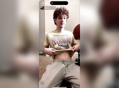 cute curly blonde ,dick risky show ig live