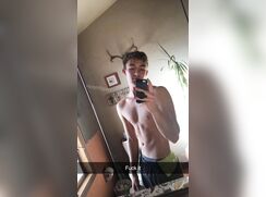 Baited cute twink jerks off