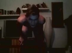 Blond German cam boy strips fingers and floor wank and cum - 10-16-25