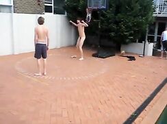 Amateur webcam: Naked French boy playing basketball