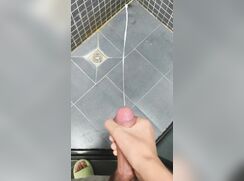 chinese boy hides in shower to cum