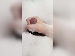 chinese boy with small dick jerks off in bath