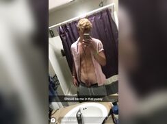 cute blonde cumming twice on snapchat