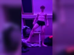 cute scott striping with a purple light