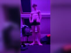 cute scott striping with a purple light