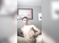 cute big cock baited cumming chest on bed off
