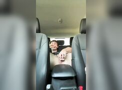 Cum shot from the back seat