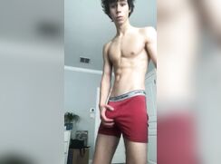 cute curly zack shower jerks off