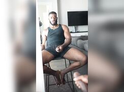 Marshall cums in front of the mirror