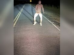 Naked Jock Dared To Jerk Off On The Tarmac