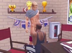 black_coach_trains_two_teammates_of_the_soccer_team_in_hot_threesome