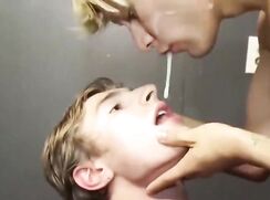 Cum swapping -  facial cum