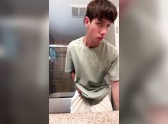 cute americantwink showing his huge cock