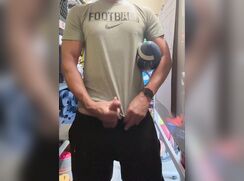 Alpha Stud JockDad87 Shoots a Load of Football Cum