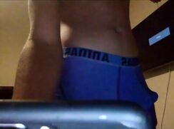 cute mixed boy showing off his sexy long mixed dick