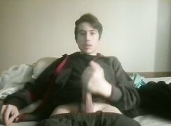 Young cute boy masturbate and cum show my ass