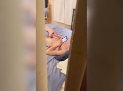 Caught my cousin jerking-off