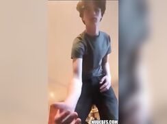 College Twink Busts a Huge Load