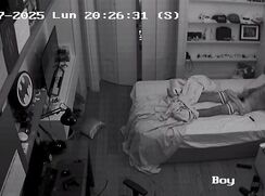 Spycam of dude in bedroom