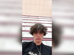 Cute twink with huge cock