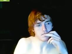 Scottish Ginger Thin Blue-Eyed Guy wanks his cut cock off - AI Enhanced