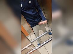 Elevator dick show.
