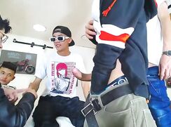 Colombian boys with full balls