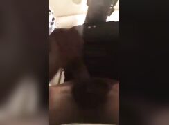 Nerdy black teen jerking his hot dick off