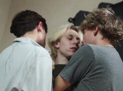 AA Vid - Gay porn twink boys bareback threesome hot fuck
