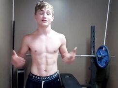 Instructional Fitness video with hot American Eagle boxers showing - no nudity!