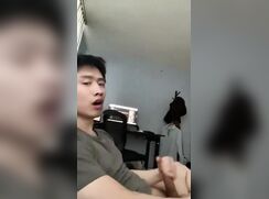 Awesome asian cum shot