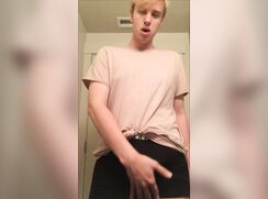 Blonde twink cums - Shows off tight hole - 11-11-25