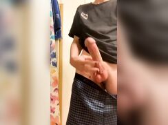 Shaved Twink with Brown Nails Jerks & Cums 199
