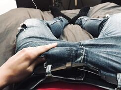 Jerking off in Blue Jeans After Unviersity Class (no cum)