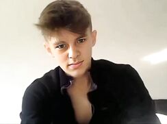 Ginger College Student with a large cock wanks off in his Dorm-room - AI Enhanced