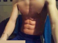 Hot guy shows what he got on webcam ripped