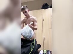 Locker-room spy-cam: French boy