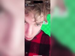 cute blonde ryley j showing his personal pics on tiktok live