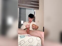 Fucking my toy with my big thick cock until I cum