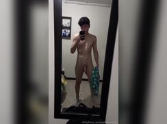 cute fit jean selfie mirror nude
