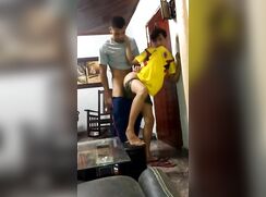 Latin twink gets fucked against the wall